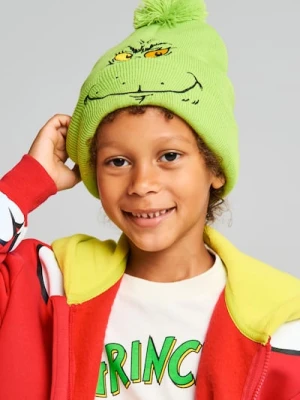 Sinsay - Czapka z pomponem i haftem Grinch - zielony