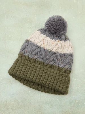 Sinsay - Czapka z pomponem - khaki