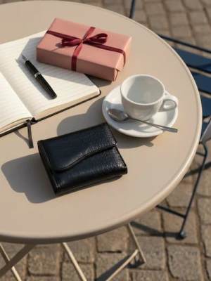 Sinsay - Czarny portfel z imitacji skóry krokodyla - czarny