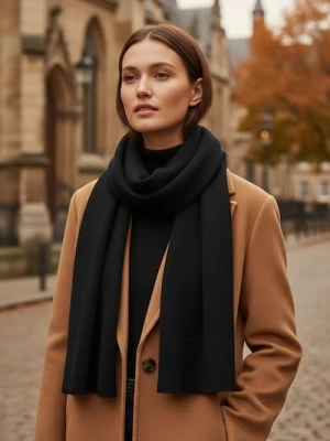 Sinsay - Czarny szalik basic - czarny