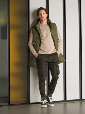 Sinsay - Długa kamizelka - khaki