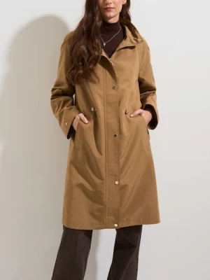 Sinsay - Długa parka z kapturem - beżowy