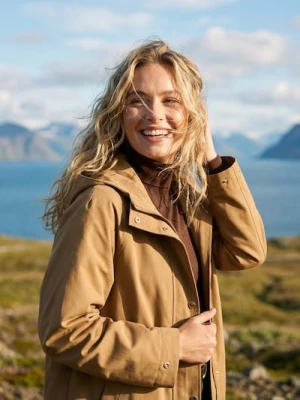 Sinsay - Długa parka z kapturem - beżowy