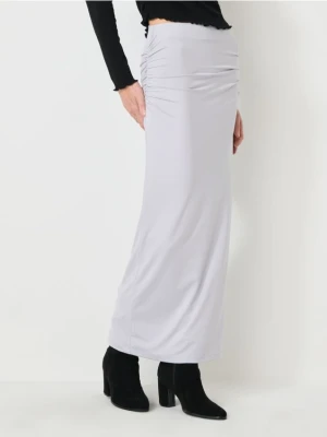 Sinsay - Długa spódnica z marszczeniami - szary