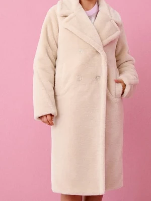 Sinsay - Długi płaszcz - kremowy