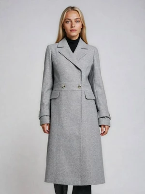 Sinsay - Długi płaszcz - szary