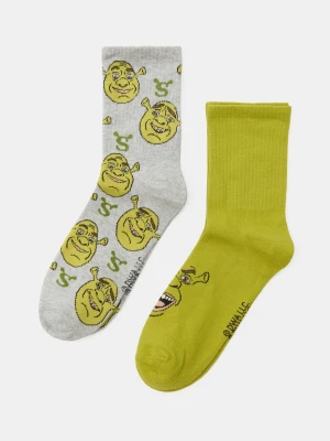 Sinsay - Długie skarpetki Shrek 2 pack - wielobarwny