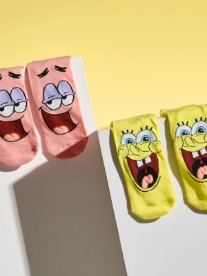 Sinsay - Długie skarpetki SpongeBob 2 pack - wielobarwny