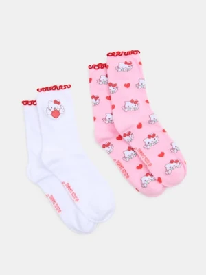 Sinsay - Długie skarpety 2 pack Hello Kitty - wielobarwny