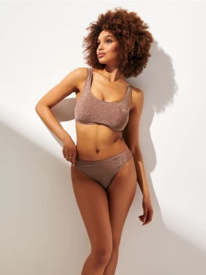 Sinsay - Dół od bikini - brązowy