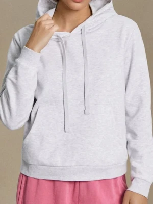 Sinsay - Dresowa bluza hoodie z kieszenią - szary