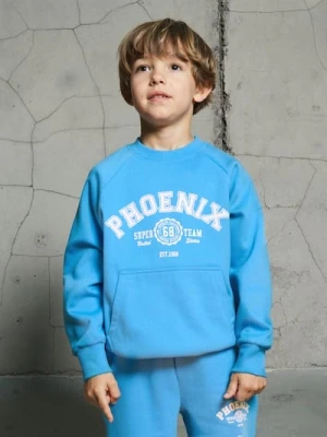 Sinsay - Dresowa bluza z kieszenią - niebieski