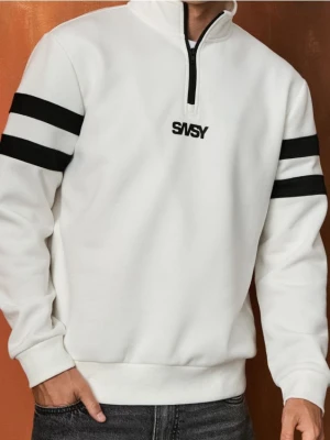 Sinsay - Dresowa bluza ze stójką - kremowy