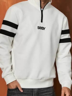 Zdjęcie produktu Sinsay - Dresowa bluza ze stójką - kremowy