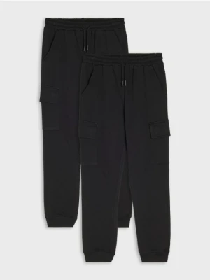 Sinsay - Dresowe spodnie 2 pack - czarny