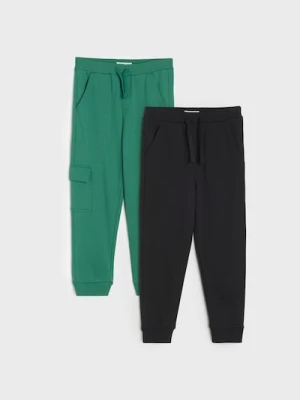 Sinsay - Dresowe spodnie 2 pack - zielony