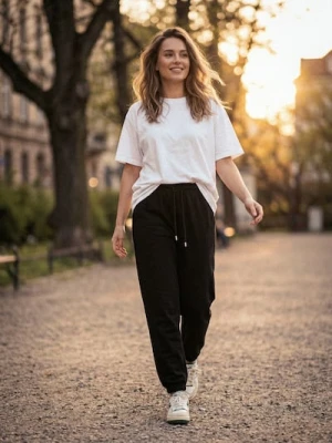 Sinsay - Dresowe spodnie jogger terry - czarny