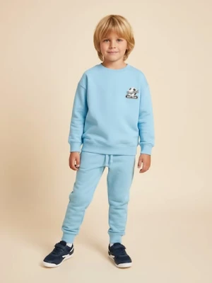 Sinsay - Dresowe spodnie loose - niebieski