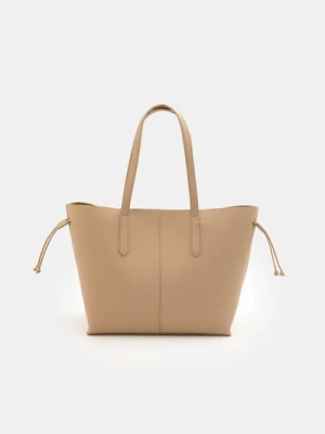 Sinsay - Duża torba shopper - beżowy