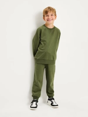 Sinsay - Dwuczęściowy komplet dresowy z bawełny - khaki
