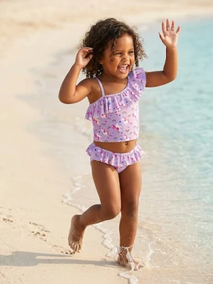 Sinsay - Dwuczęściowy strój kąpielowy w jednorożce z falbankami - fioletowy