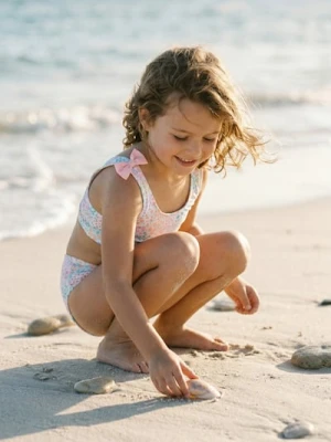 Sinsay - Dwuczęściowy strój kąpielowy z kokardami - różowy