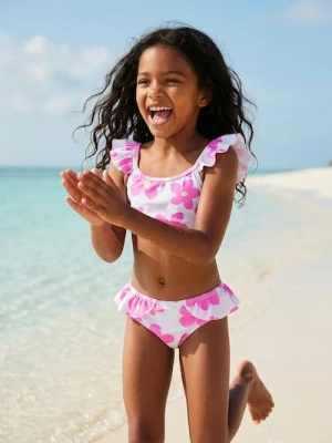 Sinsay - Dwuczęściowy strój kąpielowy z motywem kwiatowym - różowy