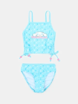 Sinsay - Dwuczęściowy strój kąpielowy z wiązaniem po bokach Cinnamoroll - błękitny