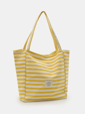 Sinsay - Dwustronna materiałowa torba shopper - wielobarwny