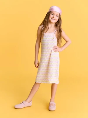 Sinsay - Dzianinowa sukienka na ramiączkach - wielobarwny