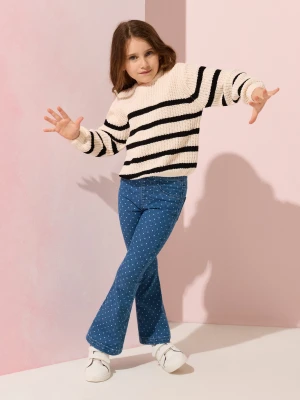 Sinsay - Dzianinowy sweter w paski - kremowy