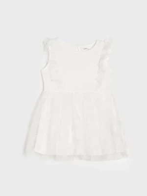 Sinsay - Elegancka sukienka babydoll - biały