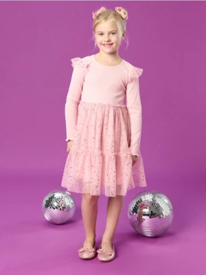 Sinsay - Elegancka sukienka babydoll - różowy