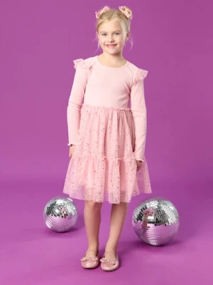 Sinsay - Elegancka sukienka babydoll - różowy