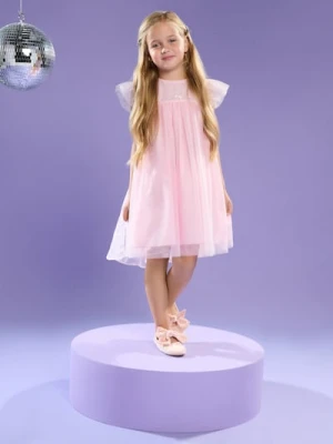 Sinsay - Elegancka sukienka babydoll - różowy