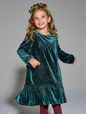 Sinsay - Elegancka sukienka babydoll - zielony