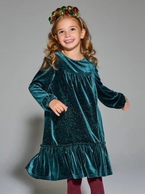 Sinsay - Elegancka sukienka babydoll - zielony
