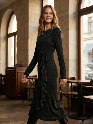 Sinsay - Elegancka sukienka midi - czarny