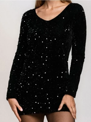 Sinsay - Elegancka sukienka mini - czarny