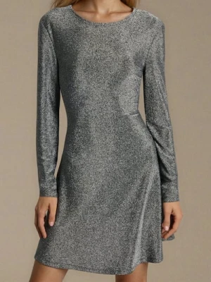 Sinsay - Elegancka sukienka mini - srebrny