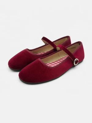 Sinsay - Eleganckie baleriny z paskiem - czerwony