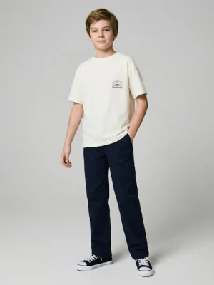 Sinsay - Eleganckie spodnie chino - granatowy