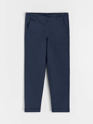 Sinsay - Eleganckie spodnie chino - granatowy