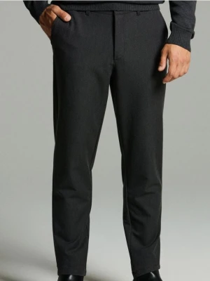 Sinsay - Eleganckie spodnie chino slim - szary