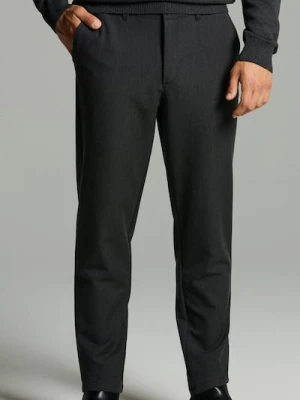 Sinsay - Eleganckie spodnie chino slim - szary