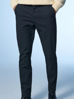 Sinsay - Eleganckie spodnie chino z paskiem - granatowy