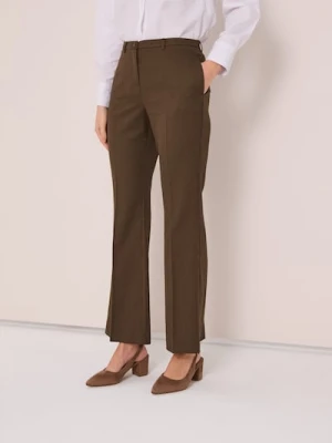 Sinsay - Eleganckie spodnie flare - brązowy