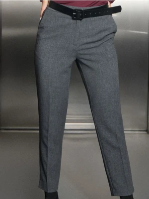 Sinsay - Eleganckie spodnie w kant - szary