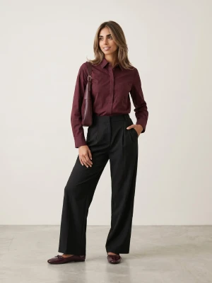 Sinsay - Eleganckie spodnie wide leg z domieszką wiskozy - szary
