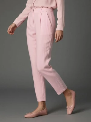 Sinsay - Eleganckie spodnie z zakładkami - różowy